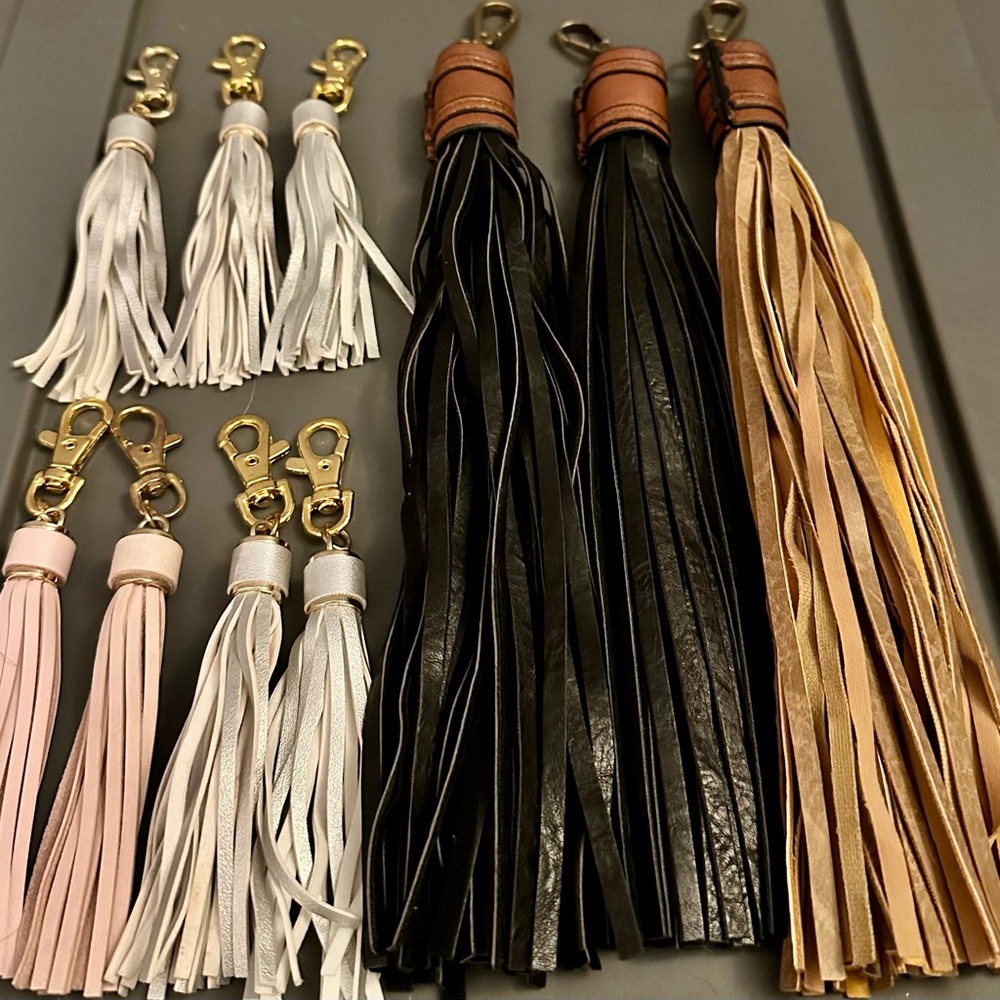 Bundle of 10 NWOT Bag Clip-on Fringe Accessory